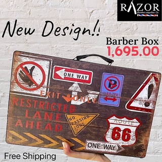 BARBER BOX VINTAGE DESIGN - barber kit barber tool Razor Barber Supplies