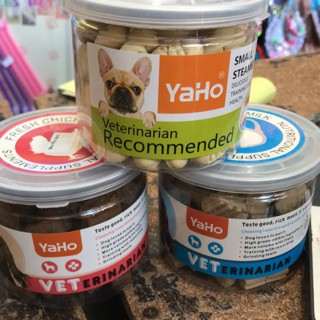 135 GRAMS Yaho Natural Pet Chew Treats (Beef, Chicken, Milk, Pork) - Bite Size Pet Snacks & Bites (1)