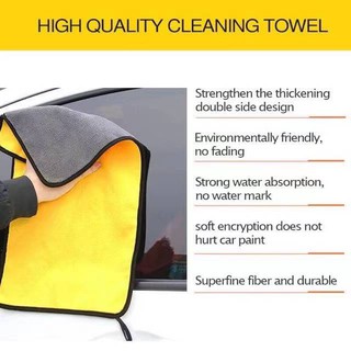 XQTPH.COM/1PCS Car wash cloth Microfiber Towel Auto Cleaning Drying Cloth Hemming Super Absorbent (8)