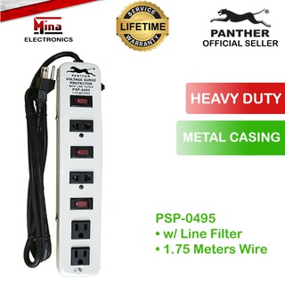 Panther PSP-0495 Individual Switch Extension Cord 4 Gang and 1.75 Meter Wire w/ Voltage Protector