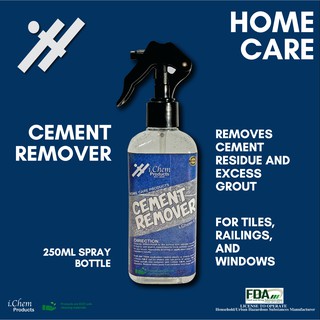 CEMENT REMOVER 250ml SPRAY BOTTLE (CEMENT GROUT REMOVER TILES RAILINGS WINDOW MIXERS) HI-INTENSIFIVE