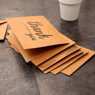 Trend Brown Kraft Paper Thank You Cards Thank U Greeting Card Kraft Paper Envelopes