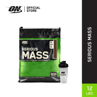 Optimum Nutrition Serious Mass Gainer Protein 12 Lbs + Free Shaker