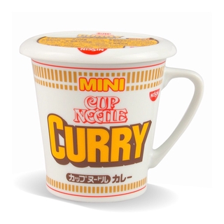 Cup Noodle Curry Inspired 600ml Ceramic Mug With Cover