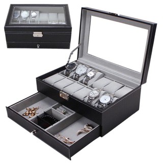 ☜12 slots watch jewelry storage box 30*20*13cm♘