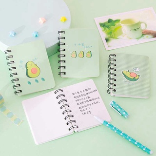 notepad kraft papernote book■☫Cute Avocado Small Notebook Loose Leaf Word Card Message Study