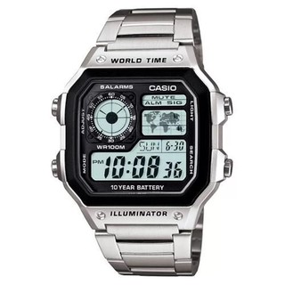 Casio AE-1200WHD-1A Silver Stainless Steel Strap Men's Watch (1)