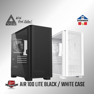 Montech Air 100 Lite Mesh Black / White MATX Desktop Computer PC Case (1)
