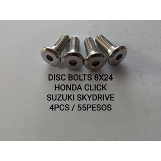 STAINLESS DISC BOLTS FOR HONDA CLICK , SUZUKI SKYDRIVE