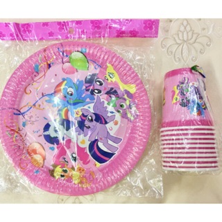 Little Pony party plate &paper cup (Per pack 10pcs)