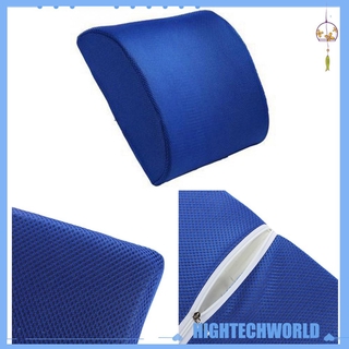 Blue Memory Foam Lumbar Back Support Cushion Pillow for Home Car Auto Seat