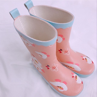 ✓Korean version of lovely pineapple plum boots rubber waterproof children rain boots rain shoes