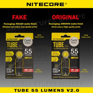 AUTHENTIC Nitecore TUBE v2.0 55 Lumens (NEW VERSION) LED keychain Flashlight