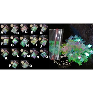 Holographic embellishments: heart, star, round, flower, moon, mickey confetti glitter sequins