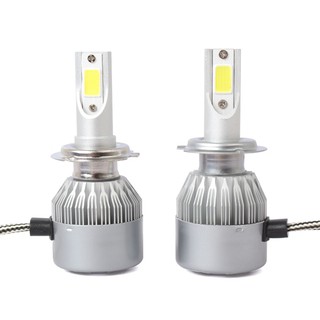 C6 Car LED Headlight Kit COB H4/H7 36W 7600LM White Light Bulb (9)