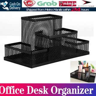 Mesh Cube Large Capacity Metal Stand Combination Holder Office Desk Organizer