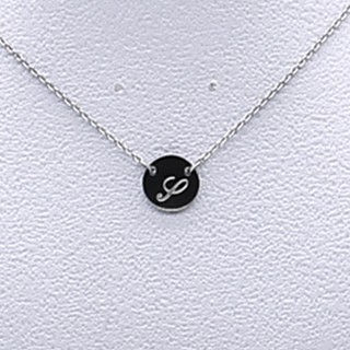 Mio Mio by Silverworks Fashion Letter Pendant with Rolo Chain Necklace - Fashion Accessory for Women (4)