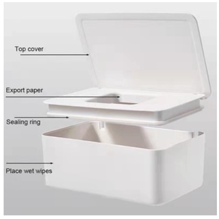 Tissue Box Mask/Wet Wipes Box Storage Box with Lid Multifunctional Dustproof (7)