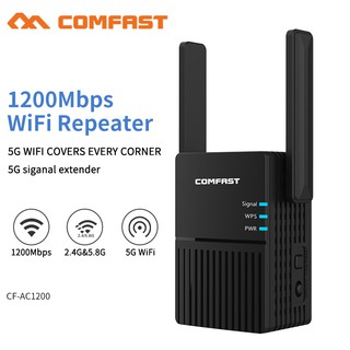 [US Plug] COMFAST 1200Mbps Long Range Dual Band 2.4+5Ghz Wireless Wifi Repeater High Power Signal Booster Wi fi Extender Wlan Wi-fi Repeaters