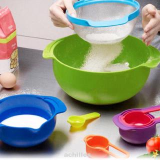 10pcs Baking Nesting Plastic Rainbow Mixing Bowl Set (1)