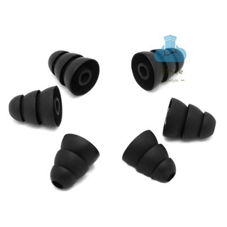 3 Pairs 6 PCS Three Layer Silicone In-Ear Earphone Covers Cap Replacement Earbud Bud Tips Earbuds eartips Earplug Ear Pads Cushion Random Color & Size