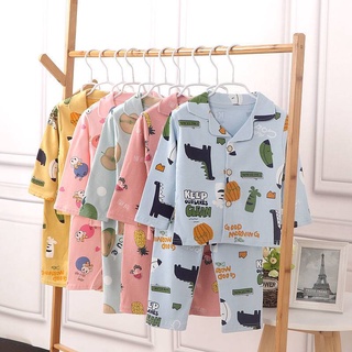 Cotton Pajama for Kids Girls Baby Pajama Terno Fashion Sleepwear Set For Kids Girl 2pcs/set Children Cartoon Terno