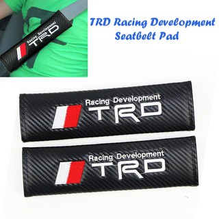 2Pcs Sbc Trd 1 Trd Carbon Fiber Seat Belt Shoulder Pads Strap Harness Covers Cushions Seat Belt Pads