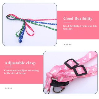 Dog Cat Leash Adjustable Harness Puppy Kitten Printed Nylon Leash 1.0cm, suitable for small dogs cat (4)
