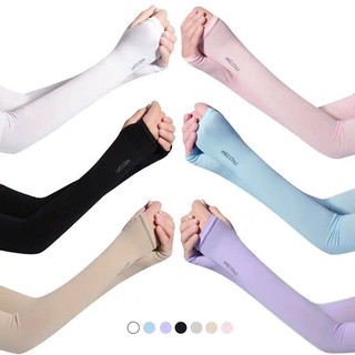 Unisex Korea Outside Stretch Sport Sunscreen gloves cuff Protection Sleeve Hand Covers