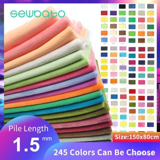 ❤245 Colors 150x80cm 1.5mm Pile Length Super Soft Plush Fabric Patchwork Textile Diy Sewing Fabric F