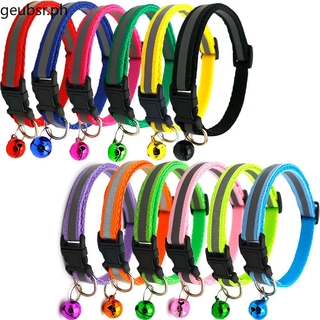 Pet Reflective Collar With Bell Safety Buckle Neck for Puppy Dog Cat Accesories Adjust 19-32cm GEU