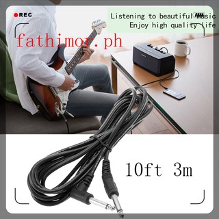 F-HOME'S 10ft 3m Electric Patch Guitar Amplifier AMP Instrument Cable Cord 6.35mm 1/4