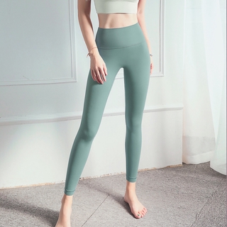 (Y-01 Pants) new skin-friendly nude high-waist fitness yoga pants, one piece, no embarrassment line, thin buttocks fitness pants