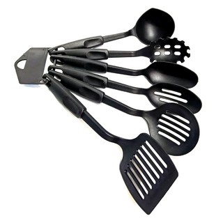 COD [#457] Black Nonstick Kitchen Ladle Set Cooking Utensil Heat Resistant