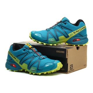 NEwest Men Salomon Speed Cross 3 Running Shoes Blue & Yellow Hot Sale NE123 (4)