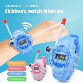 2pcs Wireless Walkie Talkie Watch Kids Toys Children Smart Talking Watch Parent-child Interactive Gi