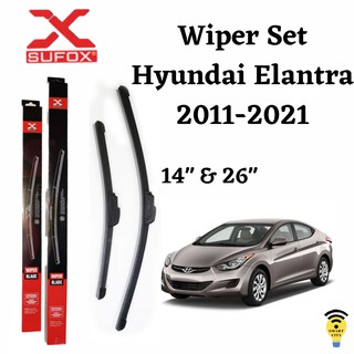 SUFOX Wiper Blade Hyundai Elantra 2011-2021 Set Universal Banana Type