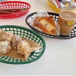 HS.NO1 Oval Food Serving Tray Baskets For Bread French fries fried chicken Fruits snack plate