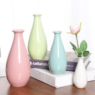 Ceramic Small Vase Decoration Small Fresh Flower Insert Hydroponic Plant Container Home Office Desk Mini Floral Decoration