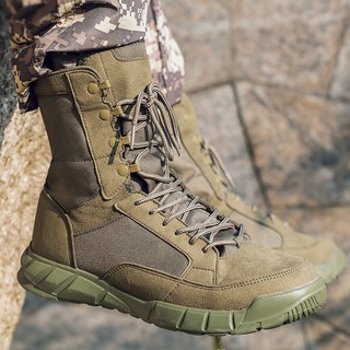 Boys boots extreme combat boots high-top outdoor training training boots non-slip wear-resistant breathable mountaineering