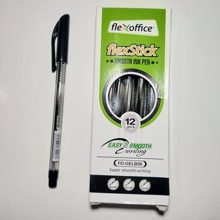 FlexiStick Black Ballpen Smooth Ink Pen 0.7mm per piec