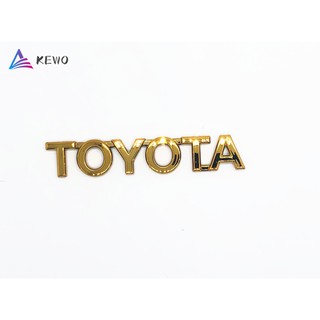 Toyota Emblem Logo Toyota Gold/Chrome(11cm*2cm)
