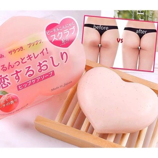 PELICAN Japanese whitening soap Peach Soap Exfoliate Whitening Hip Care Body Care 80g (1)