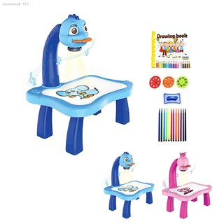 ✚✔【2 Colors】Painting Projector Toy Baby Learning Desk With Smart Projector Kids
