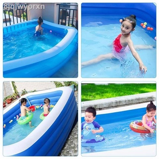 【Ready Stock】♝Swimming Pool Outdoor Kids Thickened Swimming Pool Inflatable Durable Pool For Family
