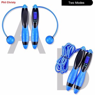 ❏❁Smart Jump Rope Fitness Sport Skipping Ropes Electronic Calorie Counter Jump Ropes with Anti-SlipC