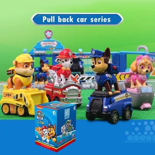 Paw Patrol Pull Back Toy Car Set Rescue Headquarters Base Children Transformers Robot Fidget Toys Childrens Kids Mannequin