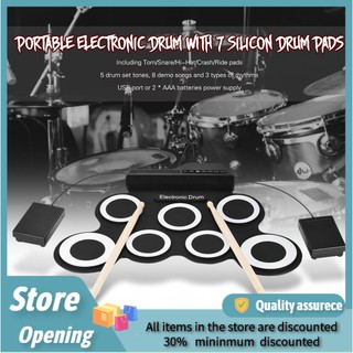 Portable Electronic Drum Digital USB Pad Can Be Curled Drum Kit Silicone Material (1)