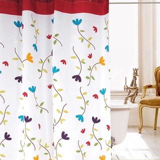 Orchid Flowers Polyester Shower Curtain Waterproof Mildew Proof Bath Curtain