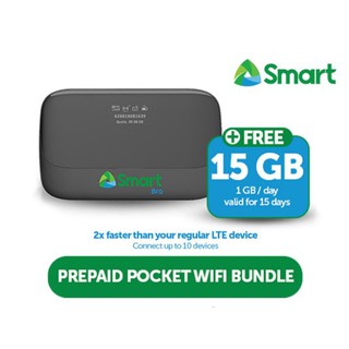 Smart Bro Prepaid LTE-Advanced Pocket WiFi w/ FREE 15GB data